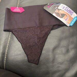 Maidenform Black Thong with Lace Detail